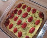 Une image de l'étape 9 de Flan de courgette et tomate cerise au fromage.