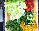 A picture of step 1 of Salad with Orange Juice🍊🥗 سلطة مع عصير البرتقال.