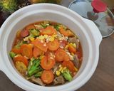 Foto langkah ke 4 dari resep Capcay kuah baso sosis.