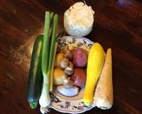 A picture of step 2 of California Farm Zucchini Potato Gochujang Stew.