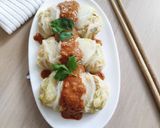 Foto langkah ke 8 dari resep Steam Kol Gulung Isi Ayam Udang.