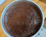 A picture of step 4 of Choco Biko with white coconut shreds and toasted coconut.