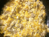 Salteado de anco y carne