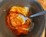 A picture of step 3 of Patatas Bravas.