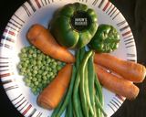 A picture of step 2 of Vegetables Fried Rice.
