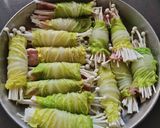 A picture of step 1 of Napa Cabbage Roll.