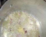 A picture of step 7 of Onion fried potatoes with fish and greens.