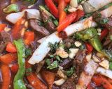 A picture of step 4 of Beijing beef.
