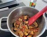 A picture of step 3 of Aubergine, spinach and chickpea curry.