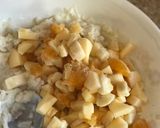 A picture of step 1 of Poha curd with honey and fruits.