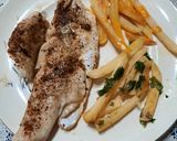 Foto del paso 8 de la receta: Merluza al horno con papas a la provenzal y salsa cheddar