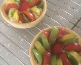 A picture of step 1 of Mini Rainbow Tomato & Hummus Tarts.