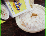 A picture of step 2 of Danhi Boondi Raita.