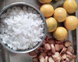 A picture of step 1 of Fresh Lemon-Ginger Sherbet Syrup.