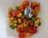 A picture of step 1 of Antipasto for four.