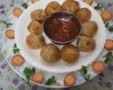 A picture of step 7 of Vegetables schezwan momos.