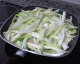Foto del paso 4 de la receta Puerros a la plancha con jamón