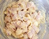 A picture of step 3 of Chicken Shawarma. 😁.