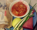 韓式泡菜炒年糕的食譜步驟1照片