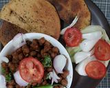 A picture of step 5 of Pindi Chole with wheat Kulcha.