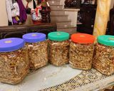 Hình bước làm 4 của món Granola giảm kg, giữ dáng, đẹp da 😑😑