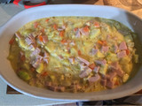 Pastel de verduras y pavo