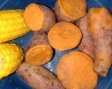 Foto langkah ke 1 dari resep Korean Sweet Potato Bread (Tanpa Tepung Ubi).