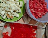 Foto langkah ke 3 dari resep Es Semangka Agar Agar Roti.