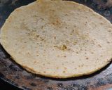 A picture of step 8 of Gobhi paratha with mitha Dahi.