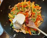 Krémes csirkés fajitas recept fázis 4 fotója