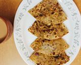 A picture of step 3 of Onion Paratha.