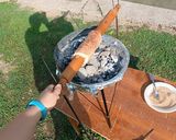 Kürtöskalács faszénen recept fázis 5 fotója