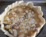 A picture of step 5 of Spinach,feta and bacon quiche.