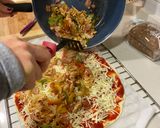 A picture of step 7 of Homemade Chicken and Bacon Pizza With Veggies.