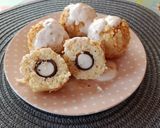 Vegán túróval töltött kölesgombóc #gluténmentes #tejmentes recept fázis 11 fotója