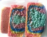 A picture of step 7 of Rainbow Block cake# author Marathon contest #.