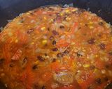 A picture of step 3 of Mexican Bean Soup.