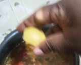A picture of step 3 of Egg Biriyani, cauliflor chilli,potato fried with Badam Drink.