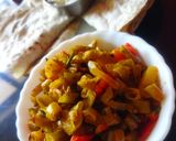 A picture of step 4 of Mogri ki subji.