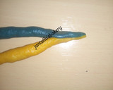 A picture of step 9 of Colourful twisted cookies.