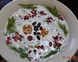 A picture of step 4 of Abdoogh Khiar (Iranian cold cucumber soup).