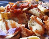 A picture of step 3 of Halloumi Fatteh.
