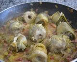Foto del paso 6 de la receta Alcachofas con jamón