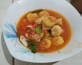 Foto langkah ke 5 dari resep Bola ayam asam pedas.