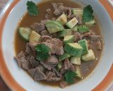 Foto del paso 2 de la receta: Bistec con calabacita sazonado con caldo de frijoles
