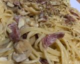Foto langkah ke 5 dari resep Spaghetti Creamy Mushroom #dapurwiwin 👩🏻‍🍳.