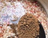 A picture of step 2 of Miyan dried karkashi.