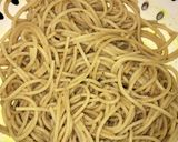A picture of step 1 of Shrimp pasta.
