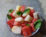 Une image de l'étape 4 de Fraîcheur d'été au basilic et fleur d'oranger 🍉🍈🌱.