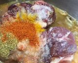 A picture of step 3 of Chane ki dal gosht with rice.